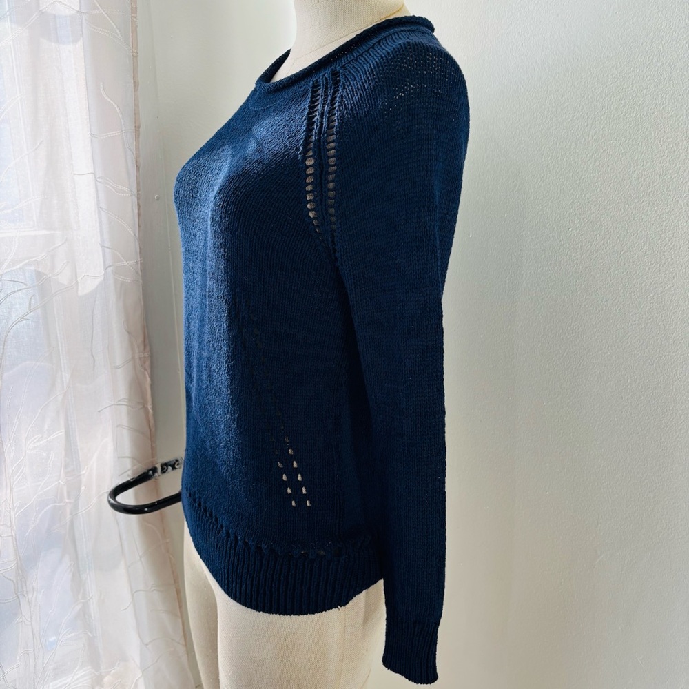 J. Crew Women's Dark Blue Crew Neck Sweater - Picture 5 of 6